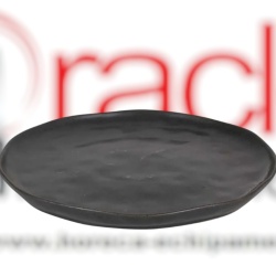 Farfurie de prezentare neagră Fine Dining 21x2 cm, charger plate set de 6 bucăți, Sucro PuraSangre