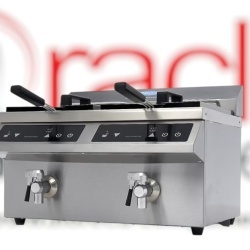 Friteuză cu inducție 2x 8 Litri, cu robinet