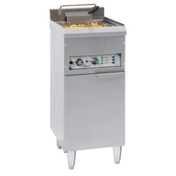 Friteuză electrică 16 L cu dulap neutru și robinet pentru scurgerea uleiului, profesională, fast-food, restaurant - Img 3