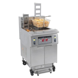 Friteuză electrică profesională cu filtrare, automată cu lift 12 + 22 Litri, Casselin - Img 6
