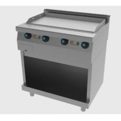 Fry top electric , cu suport deschis si suprafata neteda, 800x600 mm