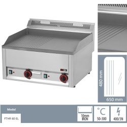 Gratar Fry-top electric neted-striat 480×650 mm - Img 3