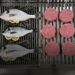 Grill simplu cu rocă vulcanică, cu dulap neutru, Desco Italia - Img 8
