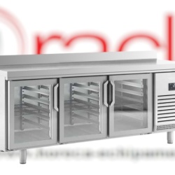 Masă frigorifică cu 3 uși de sticlă 1960x600x850 mm, 385 L, Infrico Spania