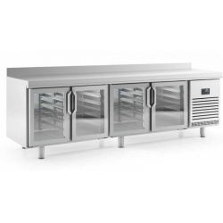 Masă frigorifică cu 4 uși de sticlă 2452x600x850 mm, 510 L, Infrico Spania - Img 5