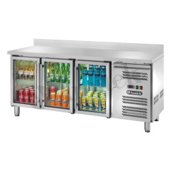 Masă rece cu 3 uși din sticlă 1795x700x850 mm, 417 L Amitek - Img 3