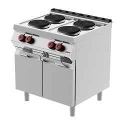 Mașină de gătit electrică cu 4 plite rotunde și dulap neutru, Desco Italia - Img 3