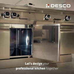 Mașină de gătit pe gaz cu 4 focuri și cuptor electric 800x705x900 mm, Desco - Img 4