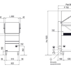 Mașină de spălat vase și pahare cu capotă, coș 50x50, comandă electronică 4 programe Krupps Italia - Img 2