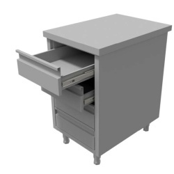 Modul neutru inox cu 4 sertare GN1/1 - Img 2