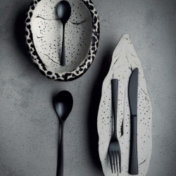 Set de 12 lingurițe desert negre mat, MERCURY MATT BLACK - Img 3