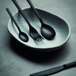 Set de 12 lingurițe negre deosebite, OLIVE MATT BLACK - Img 2