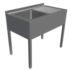 Spălător ECO 1 cuvă, picurător dreapta, 1000x700x850h mm