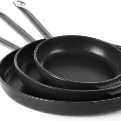 Tigaie Titanium Profesional, 36 cm, mâner inox Hendi - Img 5