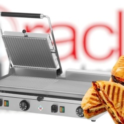 Toaster Panini cu mecanism prin apăsare pe plăci