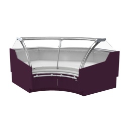 Vitrină frigorifică de expunere, curbată, inox 2769x1220 mm, Infrico - Img 4