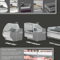Vitrină frigorifică modulară de expunere 1470x1290 mm, curbată, Infrico - Img 5