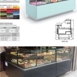 Vitrină frigorifică modulară de expunere cafenea/cofetărie/patiserie/magazin MAGNUS, 1875x1220 mm Infrico - Img 3