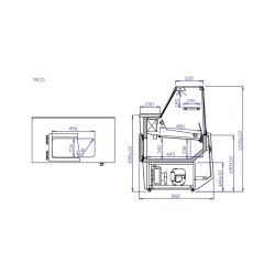Vitrină frigorifică Pico pentru carne și lactate, răcire statică, +1ºC/+10ºC, 150 cm inox, Igloo - Img 4