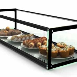 Vitrină neutră pentru patiserie 920x330x215 mm, Sayl - Img 2