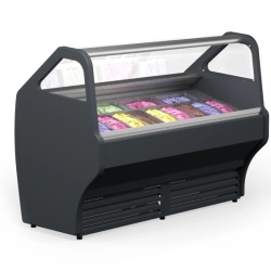 Vitrină pentru înghețată sau gelato Wojtek 1.7 W, 14 sortimente, Igloo - Img 4