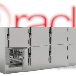Cameră frigorifică mortuară cu 8 locuri, modulară 2560x3760x1800 mm, Interior/Exterior Lăcuit