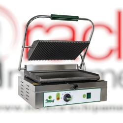 Contact grill 340x230 mm cu placă netedă/striată, Fimar