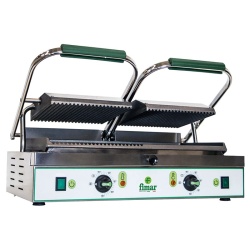 Contact grill 480×230 mm cu placă dublă netedă/striată, Fimar - Img 2