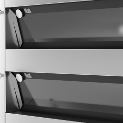 Cuptor electric pentru panificație cu 2 vetre (4 tăvi 60x40/vatră), sistem de abur, hotă și suport - Img 5