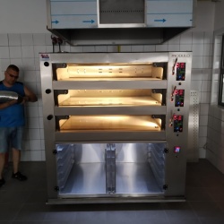 Cuptor electric pentru panificație cu 3 vetre, hotă și dospitor - Img 16