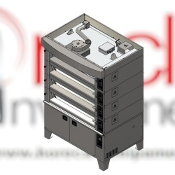 Cuptor electric pentru Panificație cu 4 vetre, hotă și dospitor