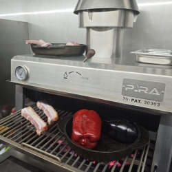 Cuptor pentru steak pe cărbuni, deschidere verticală, Pira 70 Silver SD - Img 4