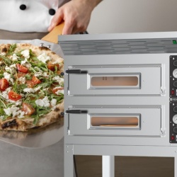 Cuptor pizza cu suport și hotă ENTRY MAX, 9+9 pizze de 34 cm, mecanic - Img 4