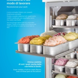 Dulap congelare înghețată 669 litri, pentru 48 cuve 360x165x120 mm, Samaref Gelato - Img 8