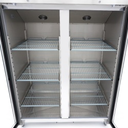 Dulap de congelare cu uși de sticlă, inox 1200 litri, cu roți, Maxima - Img 5