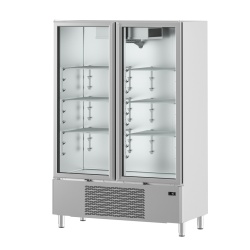 Dulap frigorific de inox cu 2 uși de sticlă, 1350 litri, Infrico - Img 2