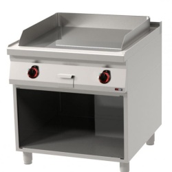 Fry top electric cu suprafata neteda si suport deschis, 650x710 mm