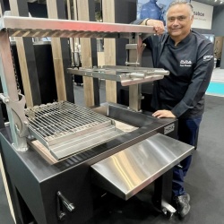 Grătar profesional Barbeque pentru Steak pe cărbuni, PIRA BBQ Combi Lux 110 - Img 6