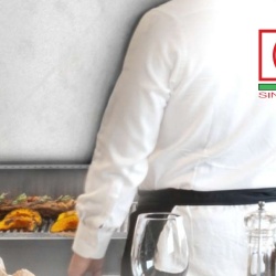 Grill cu rocă vulcanică pe gaz, 650x700x850 mm pe suport, CB Italia - Img 4