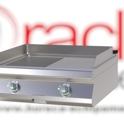 Grill dublu electric CROMAT cu placă netedă/striată, de banc