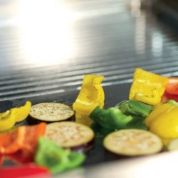 Grill dublu electric CROMAT cu placă netedă/striată, pe suport deschis - Img 4