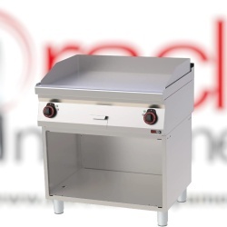 Grill dublu electric cu placă netedă, pe suport deschis