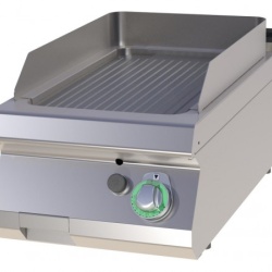 Grill simplu CROMAT pe gaz cu placă striată, de banc - Img 2
