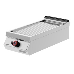 Grill simplu pe gaz cu placă striată cromată, de banc DESCO Italia - Img 2