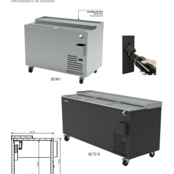 Ladă frigorifică de inox pentru sticle bar, 542 litri, Infrico - Img 2