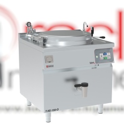 Marmită electrică rotundă T.KE-150-O, 150 litri, 18kW, touchscreen 7'', încălzire indirectă cu abur, TALENT Gastro-Haal