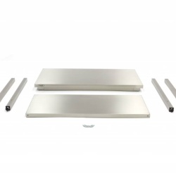 Masă de lucru din inox cu poliță, 2000x600 mm, Maxima - Img 2