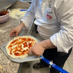 Masă frigorifică pentru pizza cu 3 uși, 6 sertare și vitrină, Samaref - Img 3