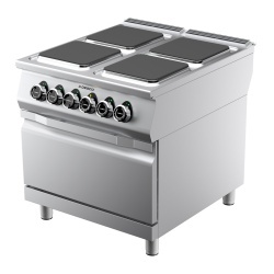 Mașină de gătit electrică cu 4 plite pătrate și cuptor, Desco Italia - Img 4