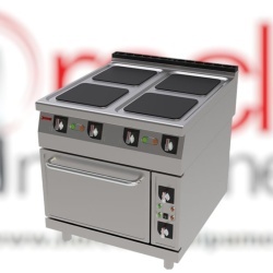 Mașină de gătit electrică cu 4 plite și cuptor, Jemi